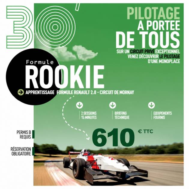 FORMULE ROOKIE – Stage de pilotage monoplace